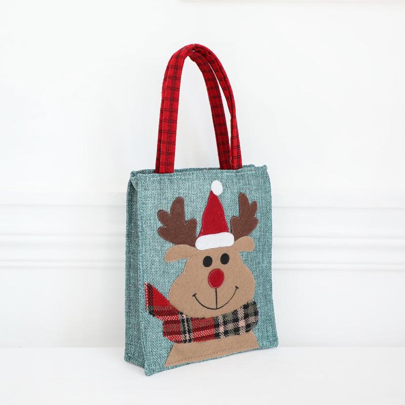 Christmas  Cute Cartoon  Linen  Gift Handbags