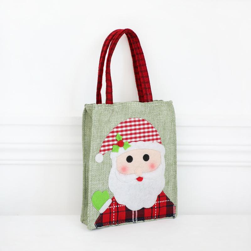 Christmas  Cute Cartoon  Linen  Gift Handbags