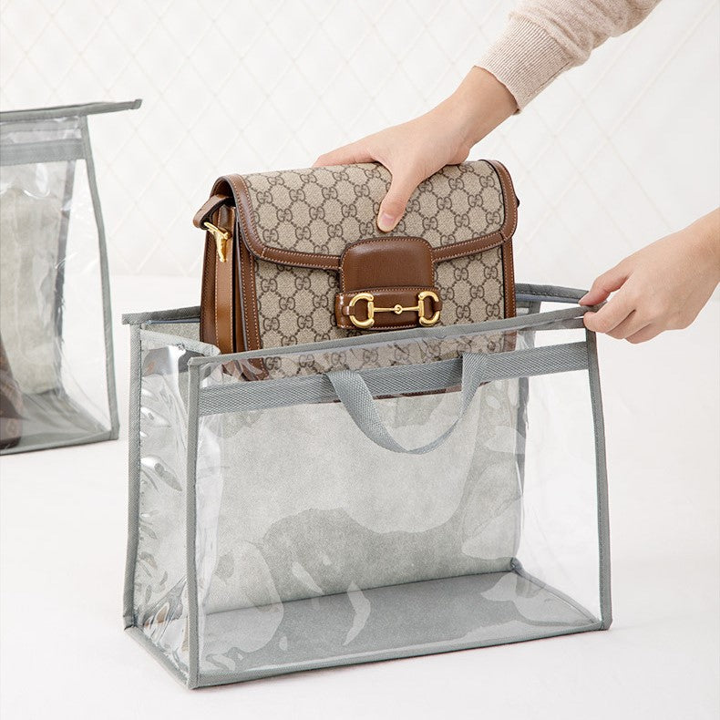 Transparent Dust Bags Organizer for Closet Handbag Cover Moisture-proof PVC Waterproof Zipper Protective Storage Bags