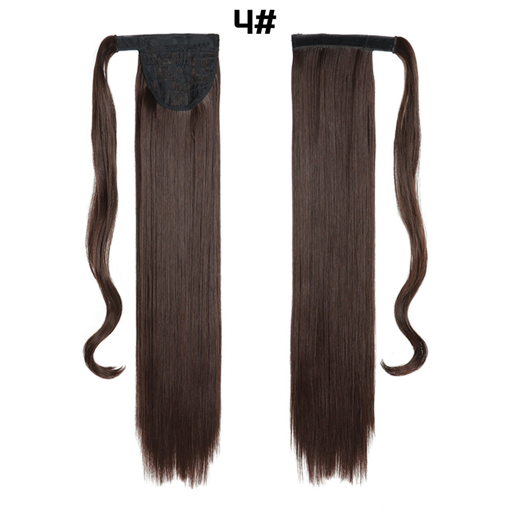 Ladies Velcro Clip-In Long Straight Ponytail