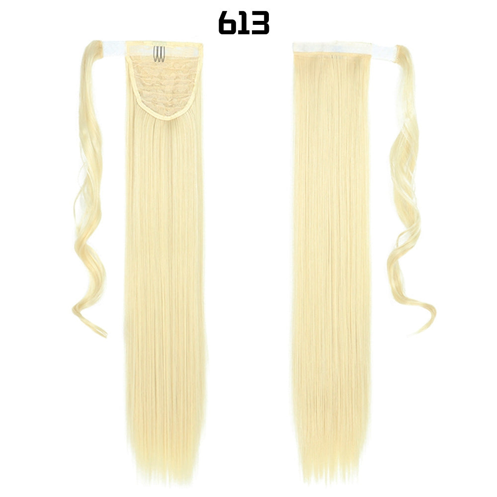 Ladies Velcro Clip-In Long Straight Ponytail